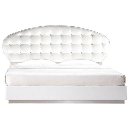 Best Master Furniture France White Modern Platform Queen Bed France Queen Bed